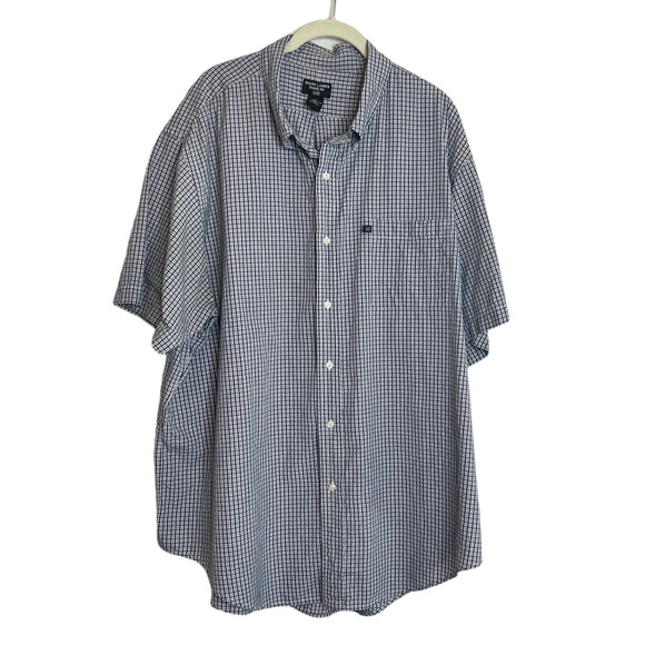 Ralph Lauren Other - Ralph Lauren Jeans Co Mens Short Sleeve Button Up Shirt XXL Navy Plaid Cotton
